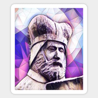 Geoffrey of Monmouth Pink Portrait | Geoffrey of Monmouth Artwork 8 Magnet